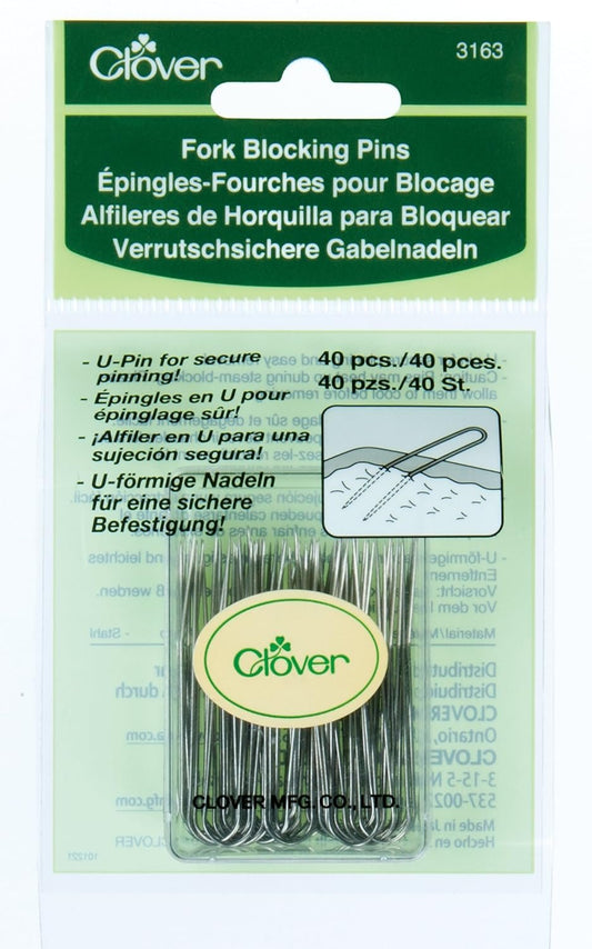 Clover 3163 Fork Blocking 40 Count U-Pins, 1-3/4-Inch