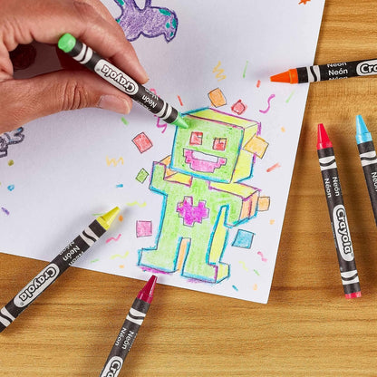 Crayola Neon Crayons, Back To School Supplies, 24 Count