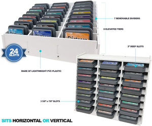 Ink Pad Storage Holder and Stamp Pad Storage for Distress Oxide Ink and Others Sits Horizontal or Vertical - Stores 24 Ink Pads Craft Storage Organizer