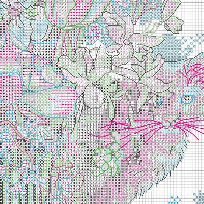 Dimensions Gold Collection Flower Vase Advanced Cross Stitch Kit, 11" x 15", 14 Count Navy Aida 5 Piece