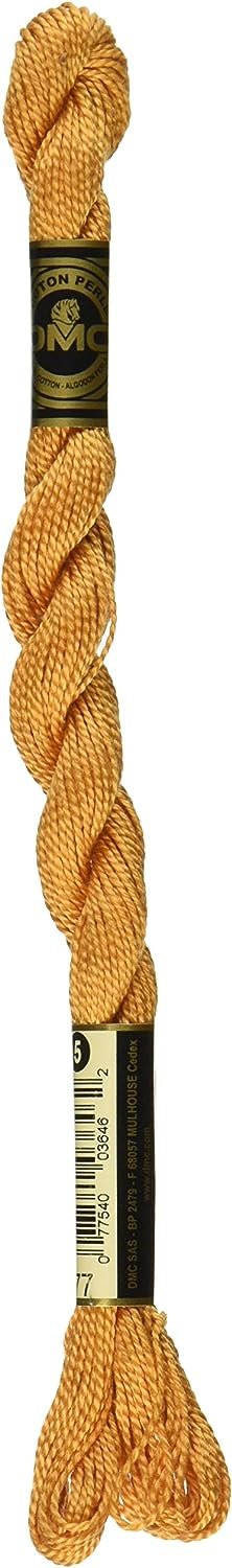 DMC 115 5-977 Pearl Cotton Thread, Light Golden Brown, Size 5