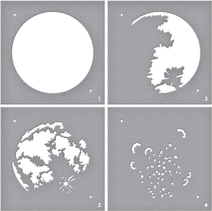 Spellbinders Stencil, Layered Full Moon