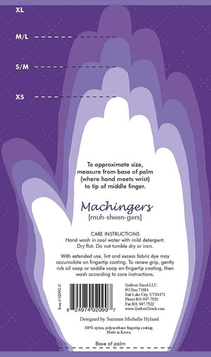 Machingers Quilting Support Gloves for Free-Motion Sewing, by Quilterâ€™s Touch