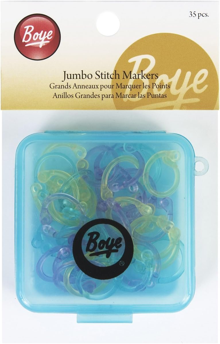 Wright Products Boye Boye 7582 Jumbo Stitch Markers for Sizes 0 to 15, 35-Pack
