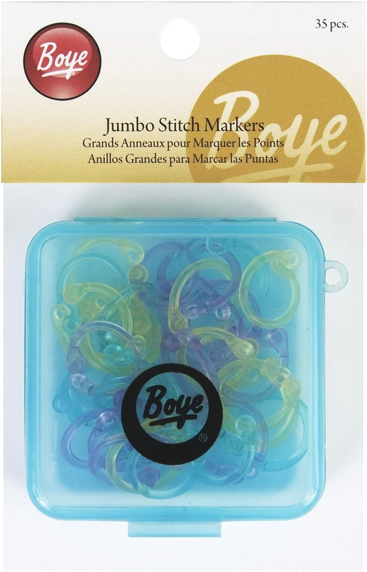 Wright Products Boye Boye 7582 Jumbo Stitch Markers for Sizes 0 to 15, 35-Pack