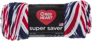 Red Heart Super Saver Yarn E300.3943, Print-Americana