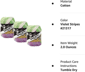 Bulk Buy: Lily Sugar 'n Cream 100% Cotton Yarn (3-Pack) Ombres, Prints, Scents & Stripes