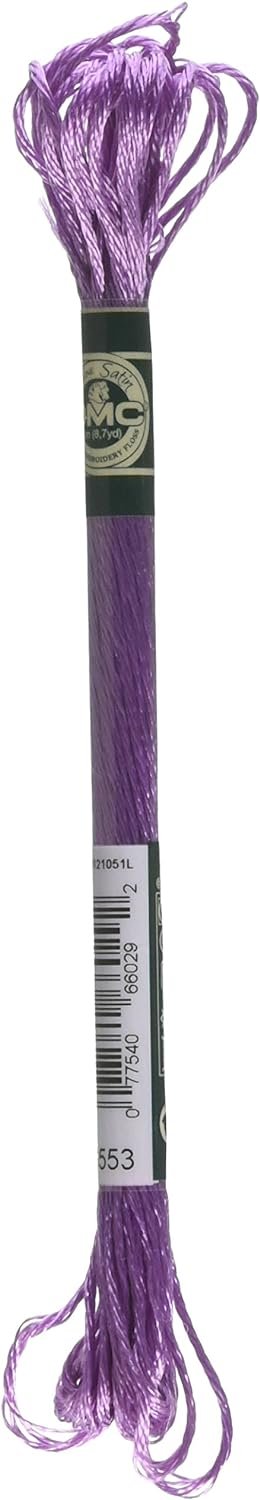 DMC 1008F-S553 Shiny Radiant Satin Floss, Violet, 8.7-Yard