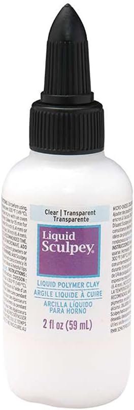 Liquid Sculpey Liquid Polymer Oven-Bake Clay, Clear, 2 oz. bottle, Great for jewelry, holiday, DIY, mixed media, window clings, home décor and more! Great for beginners to artists!