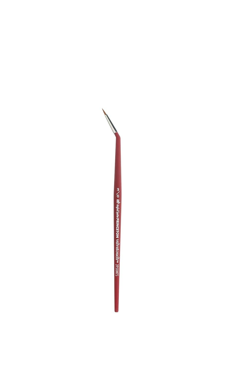 Princeton Velvetouch, Series 3950, Paint Brush for Acrylic, Oil and Watercolor, Mini- Tight Spot, 3/0