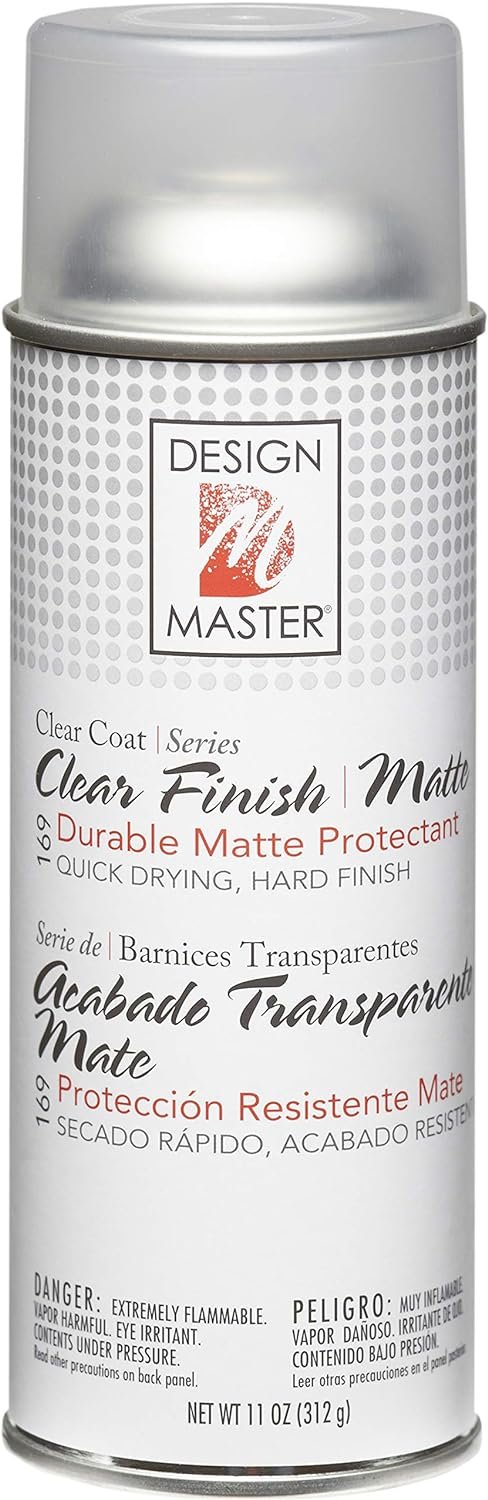 Design Master DM-HDF-169 Home Decor Finish Aerosol Spray, 11-Ounce, Clear Matte