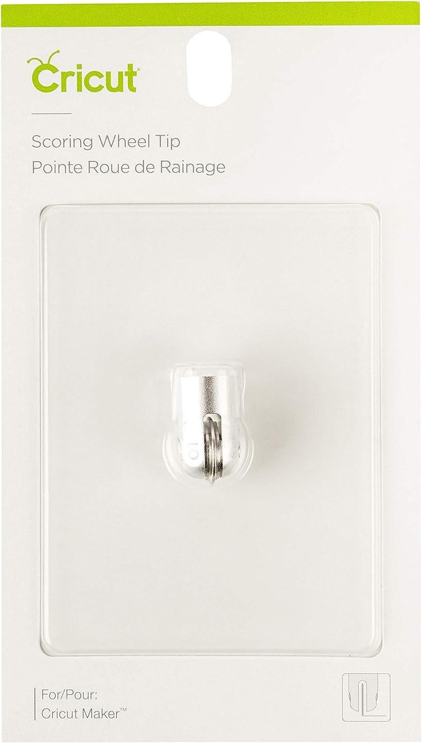 Cricut Scoring Wheel Replacement Tip, Patented Wheel Design, Up To 10X More Pressure, Crisp Creases on Basic Materials, For Personalized Crafts, Compatible with Cricut Maker Cutting Machine, Silver