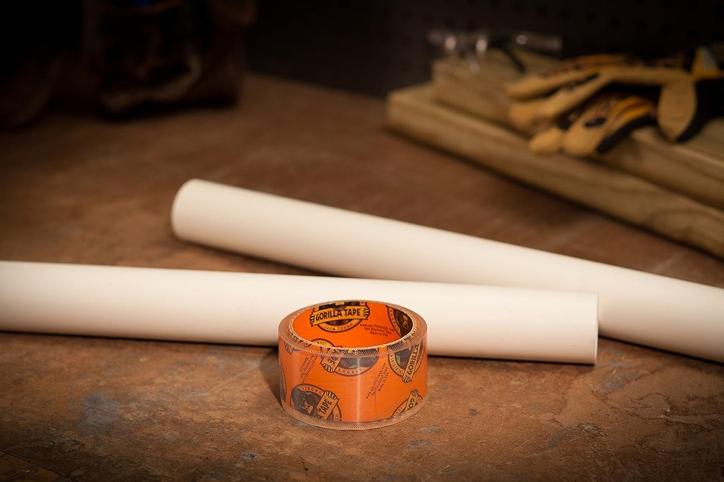 Gorilla Crystal Clear Repair Duct Tape, 1.88” x 9 yd, Clear, (Pack of 1)