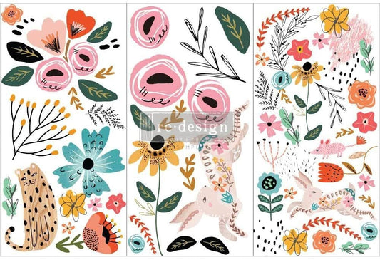 Prima Marketing Re-Design Decor Transfers 6"X12" 3/Sheets-Spring Awakening -RE656768