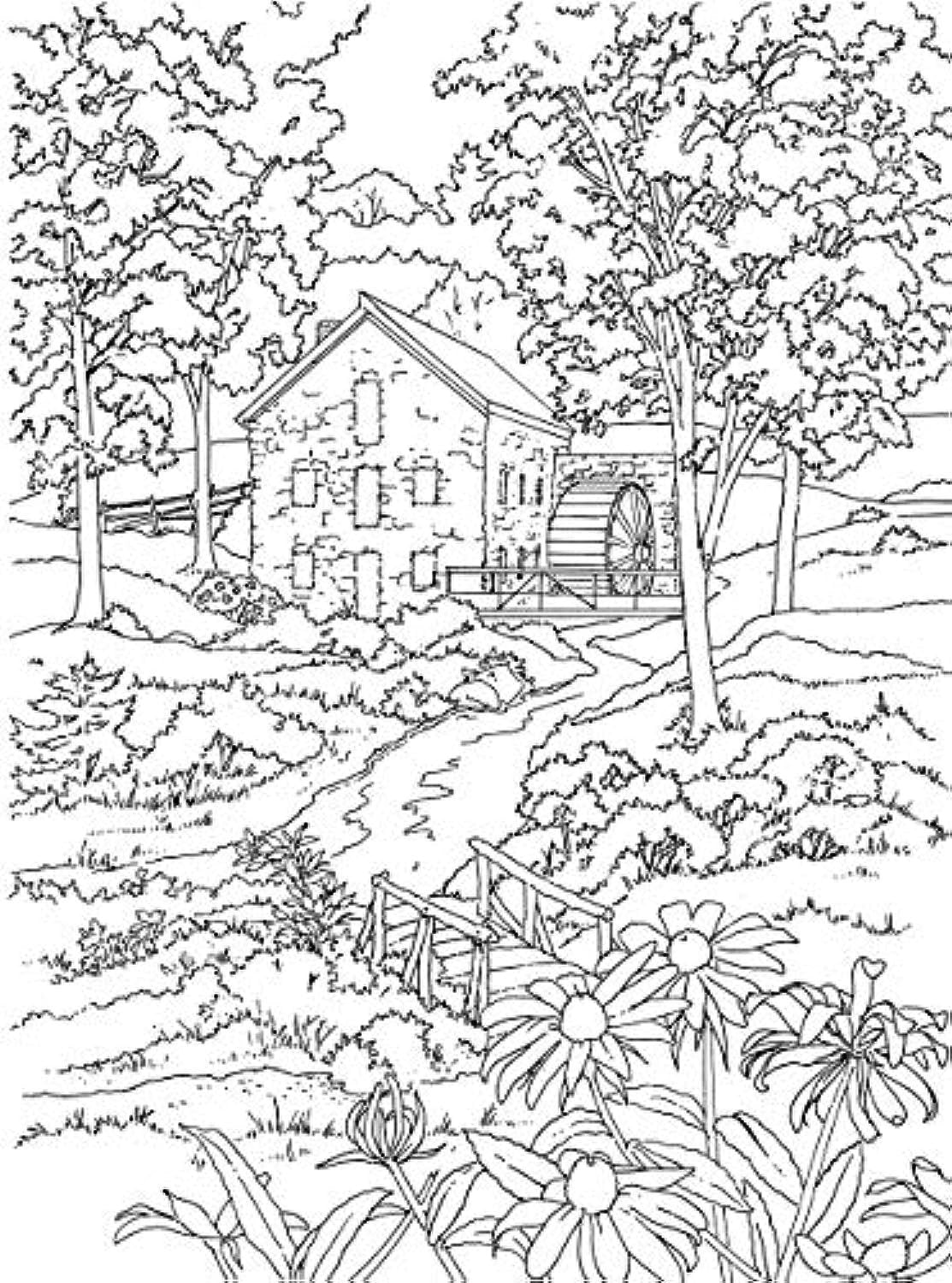 Creative Haven Country Scenes Coloring Book: Relax & Find Your True Colors (Adult Coloring Books: In The Country)