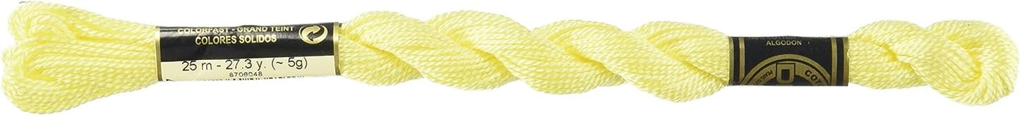 DMC 115 5-445 Pearl Cotton Thread, Light Lemon, Size 5