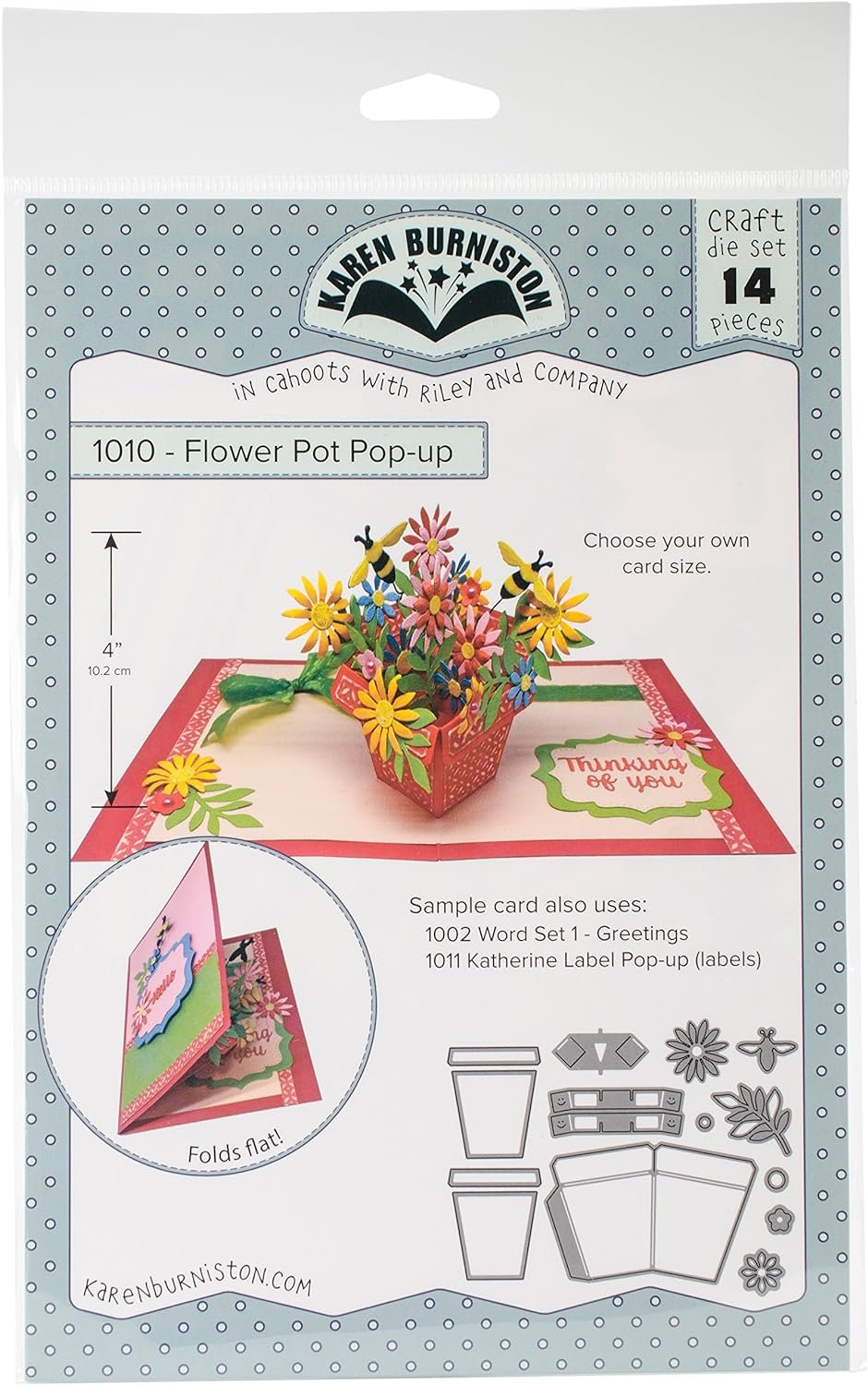 KB Riley 1010 Karen Burniston Dies-Flowerpot Pop-Up