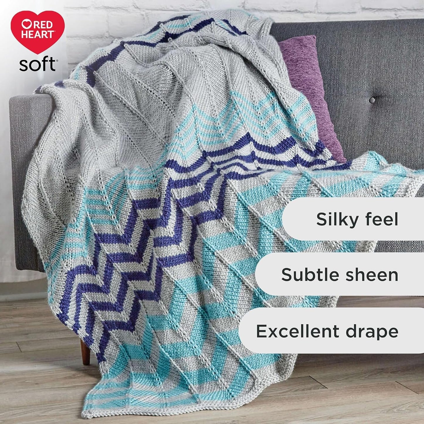 Red Heart Soft Off White Yarn - 3 Pack of 141g/5oz - Acrylic - 4 Medium (Worsted) - 256 Yards - Knitting/Crochet