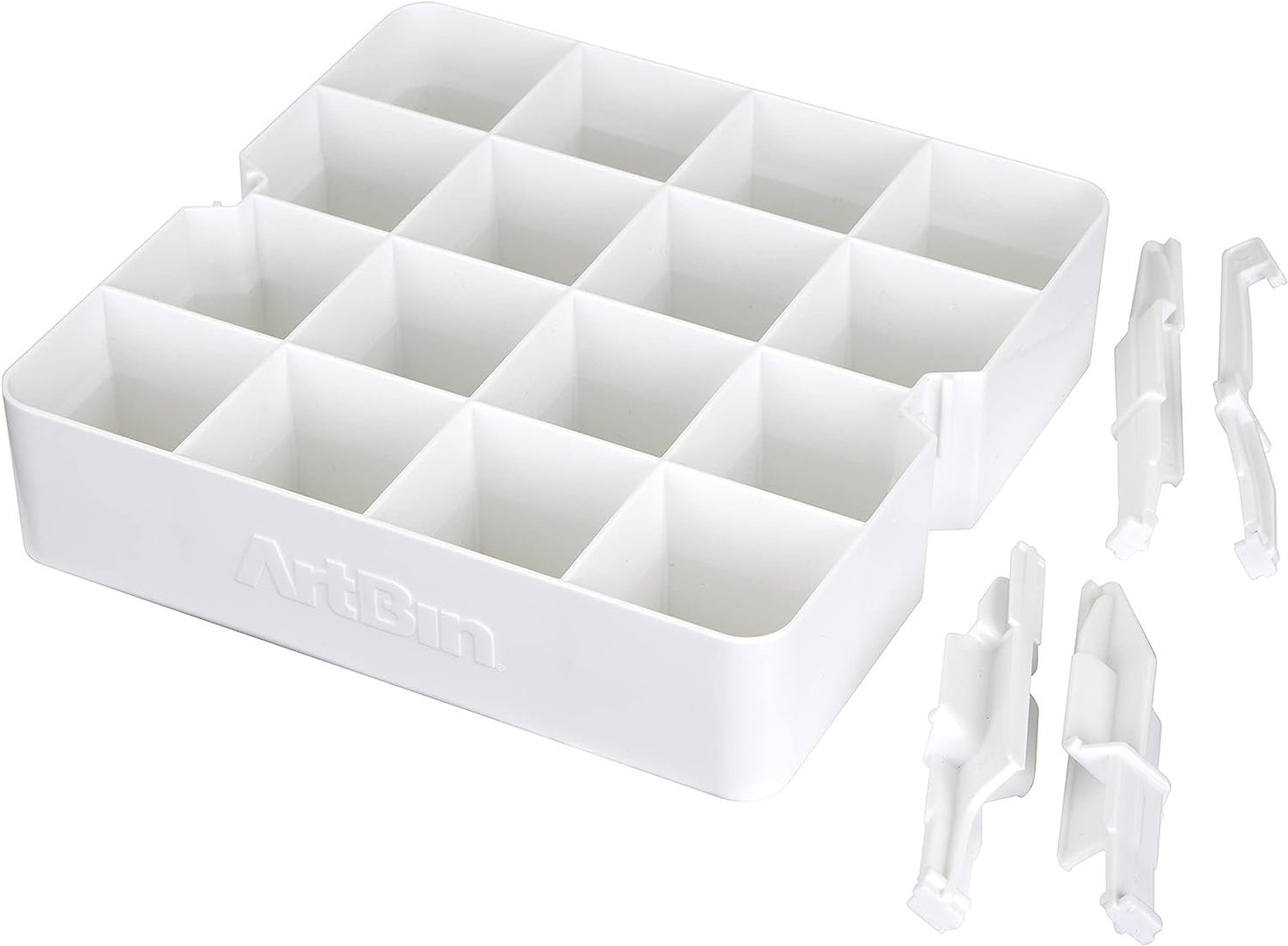 ArtBin 6814AG Super Satchel Double Deep Accessory Tray, White, 1 Tray