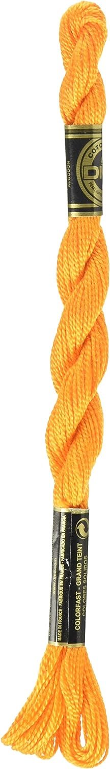 DMC 115 5-741 Pearl Cotton Thread, Medium Tangerine, Size 5