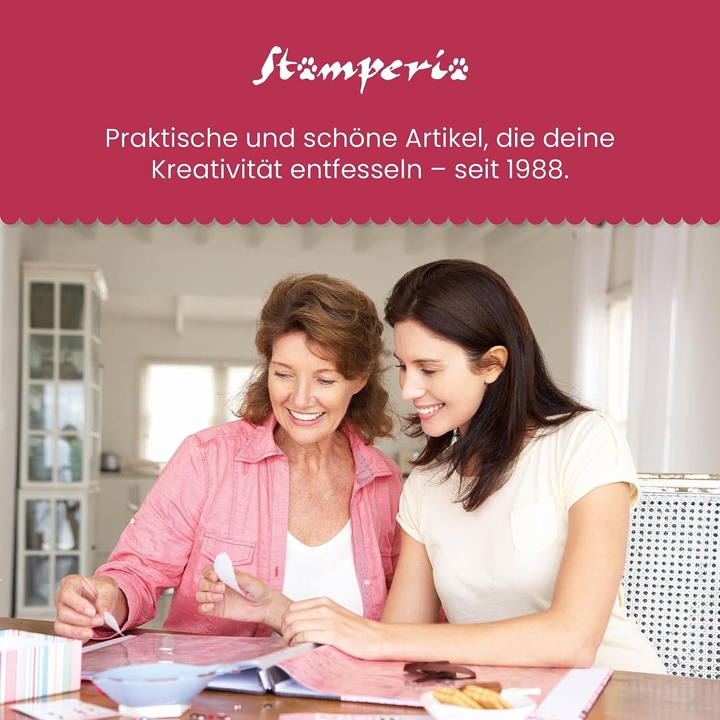 STAMPERIA INTERNATIONAL, KFT PAPER PAD 8X8 10PK HOUSE ROSE, 20.3 x 20.3 (8" x 8"), Multicoloured