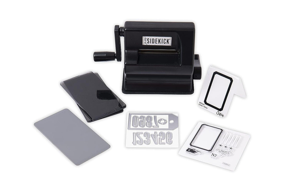Sizzix Sidekick Starter Kit 664175 Manual Die Cutting and Embossing Machine, Black by Tim Holtz, One Size