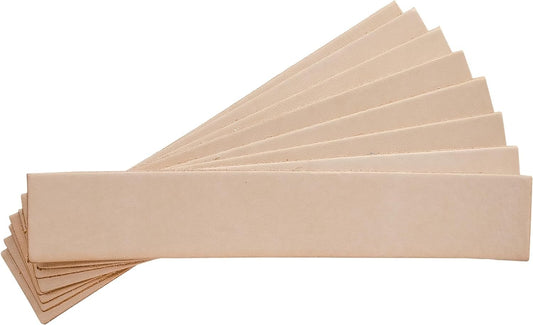 Realeather Crafts Leather Bookmarks, 7-Inch by 1.25-Inch, 8-Pack