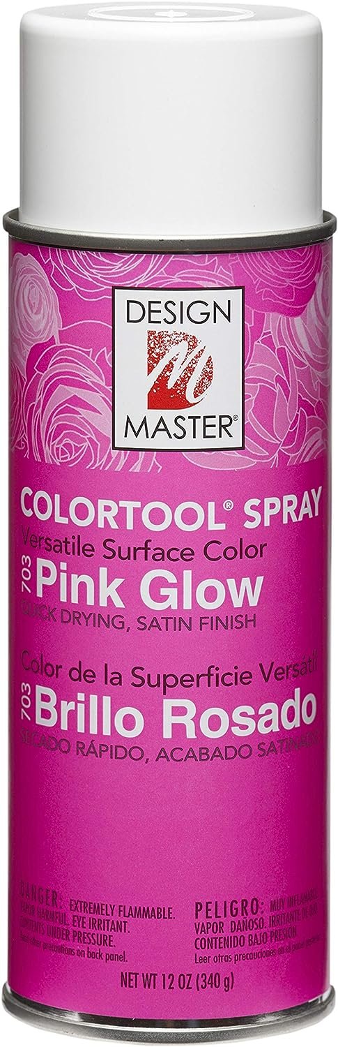 Design Master Colortool Spray Paint 12 Ounce Can Pink Glow