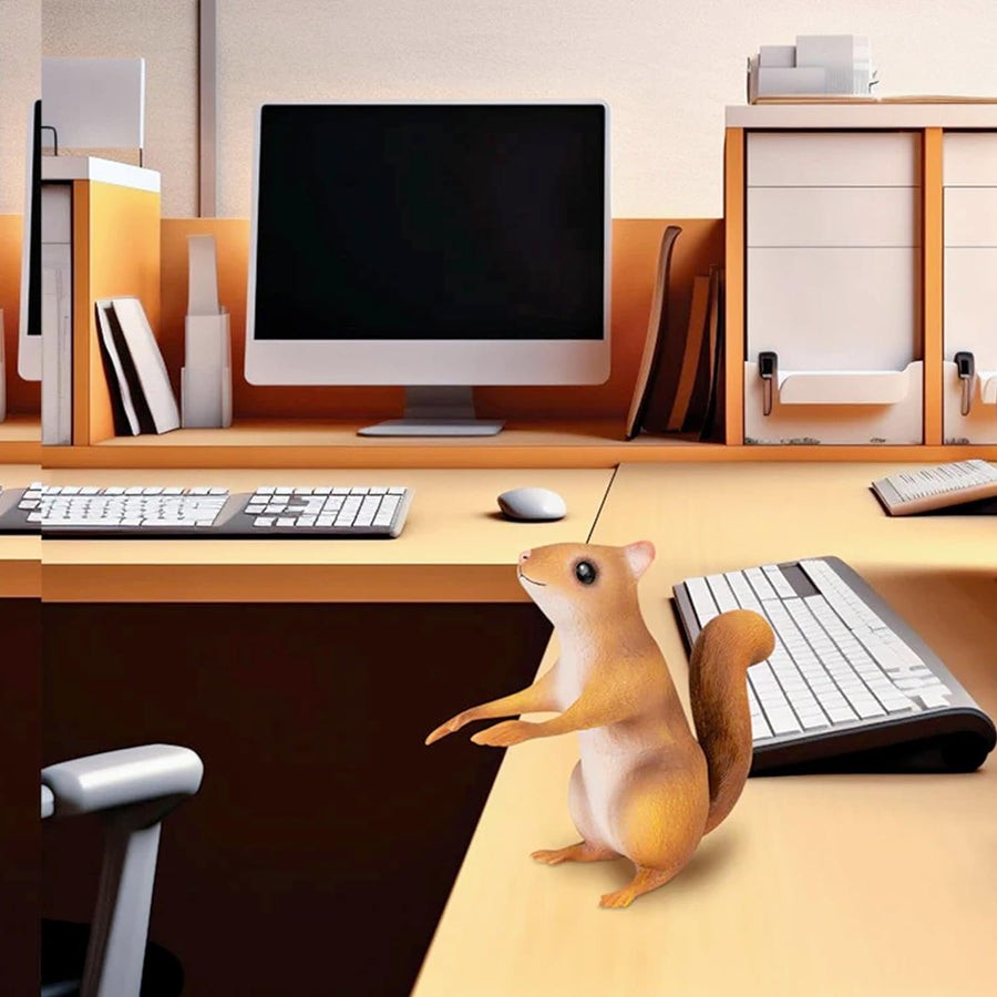 Accoutrements Archie McPhee The Hilarious Office Assistant Novelty Gag Gift - Posable Stuffed Latex Squirrel