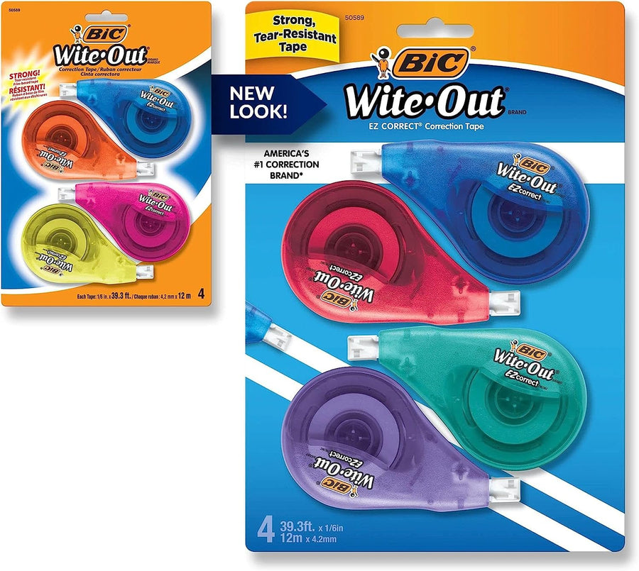 BIC White-Out Brand EZ Correct Correction Tape, 4 Count