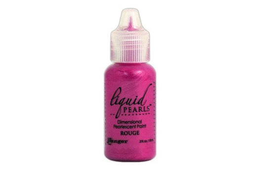 Ranger LPL-28222 Liquid Pearls Glue Paint, Rouge, 0.5 oz