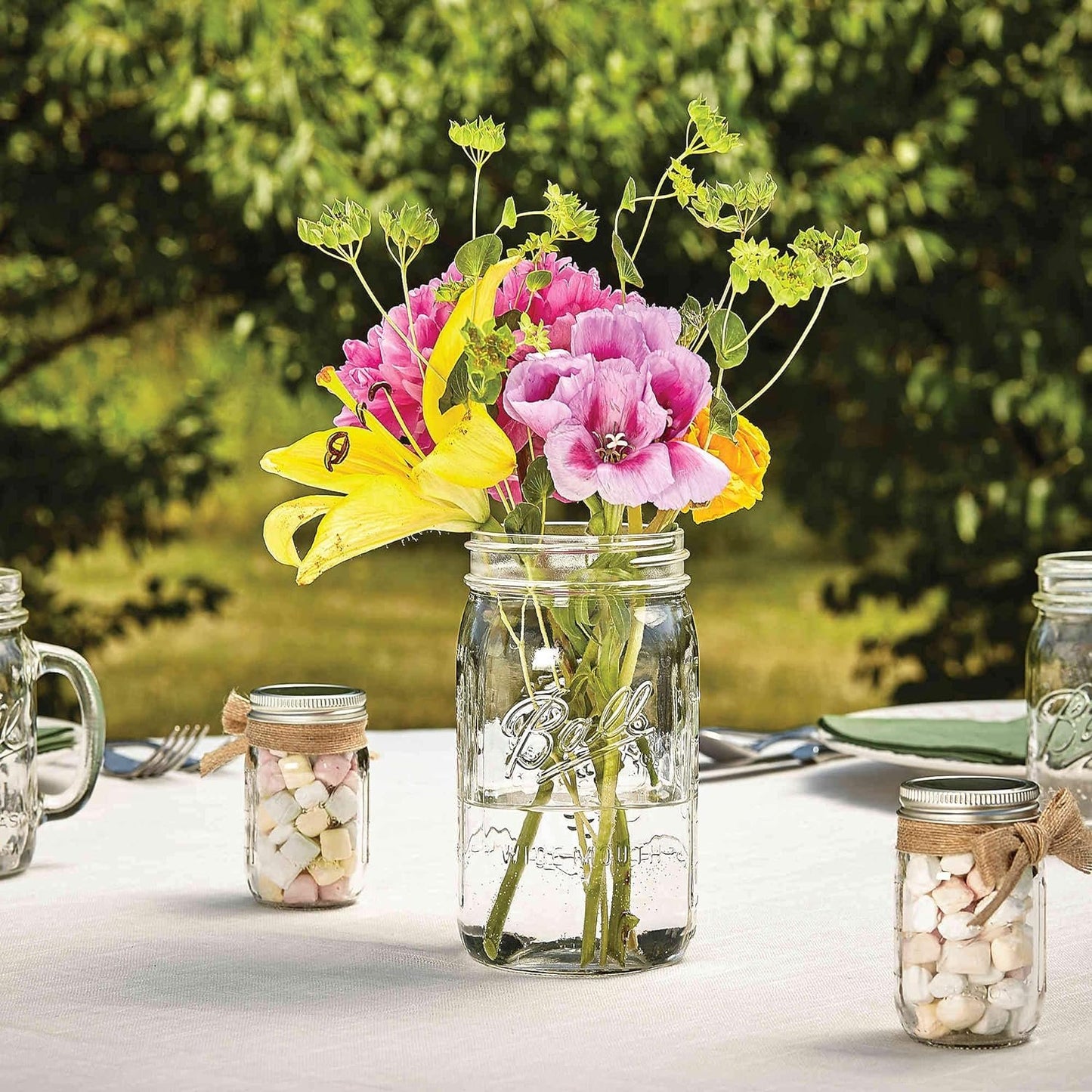 Ball Wide Mouth 32-Ounces Quart Mason Jars with Lids and Bands, Set of 2