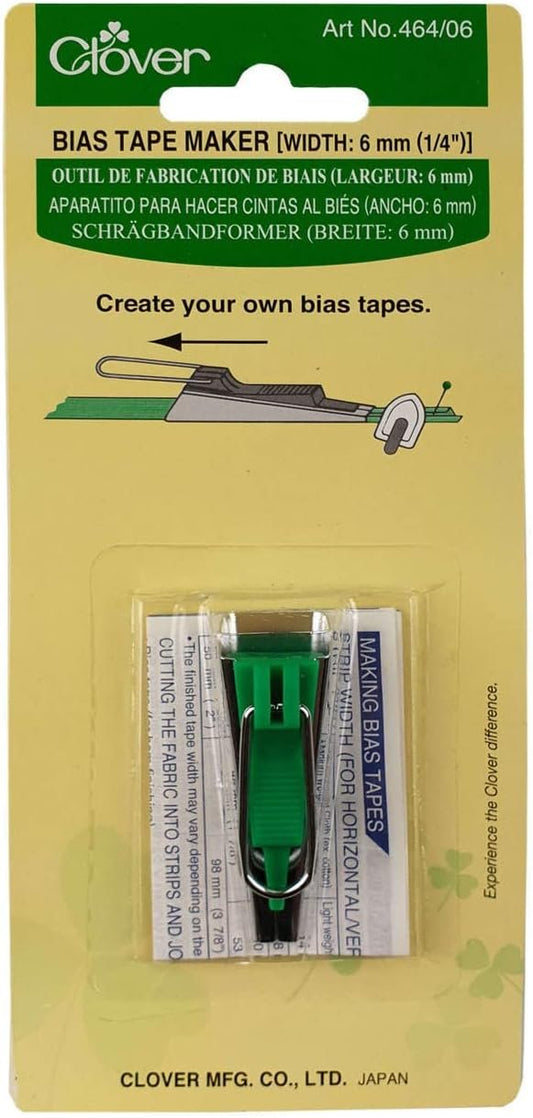 Clover Bias Tape Maker Width: 12mm, 12.00mm, Yellow