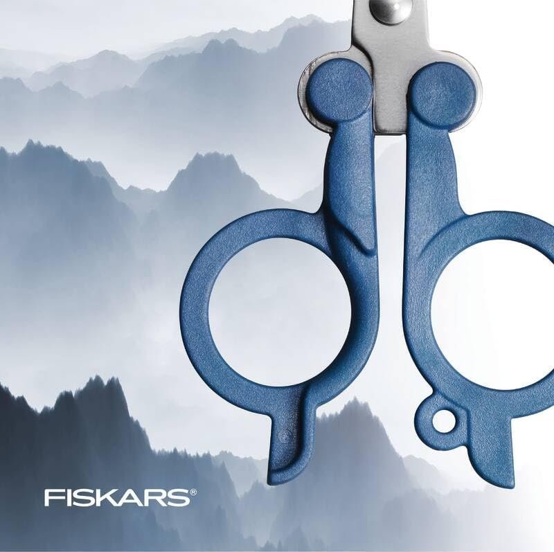 FISKARS Folding Travel Scissors - TSA-Compliant and Portable - Stainless Steel Blades and Blue Handles