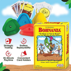 Bohnanza Card Game with Card Holder for Playing Cards (4 Pack) - Bohnanza Bean Game and Playing Cards Holder - Works With Any Size Playing Cards for Seniors with Bad Hands - Classic Card Games