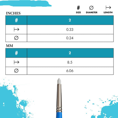 Princeton Artist Brush Select Synthetic Brush Stiff Fix-It Size 2