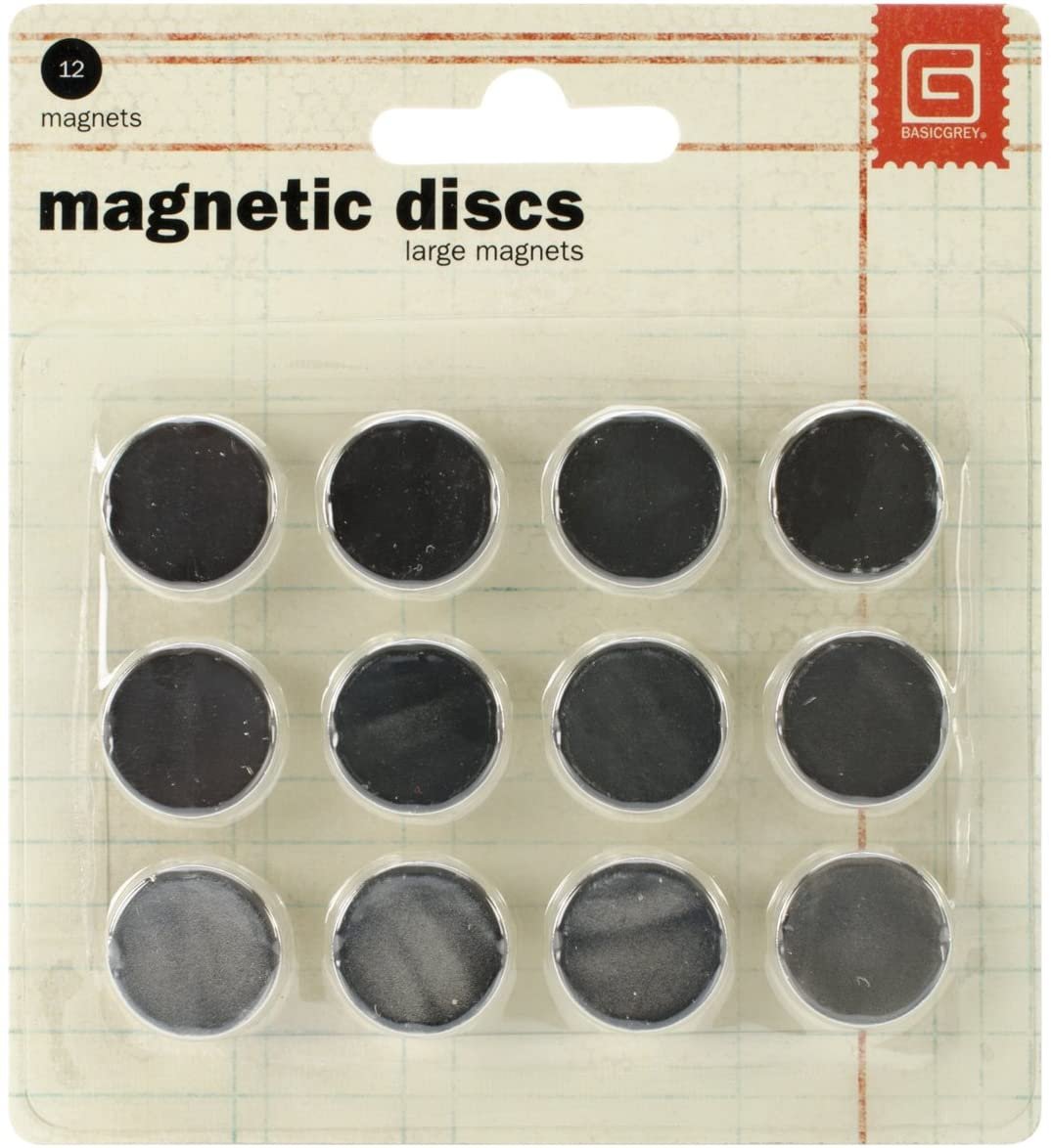 Basic Grey 5/8-Inch-by-1/32-Inch Magnetic Snaps Large.