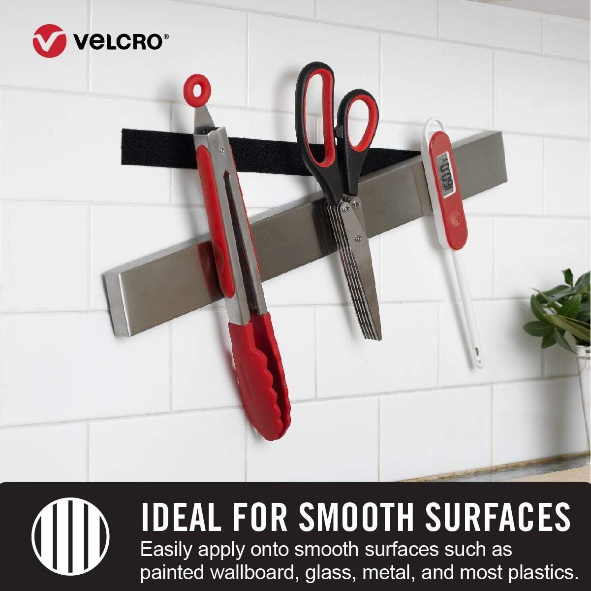 VELCRO Brand 1in x 3/4in Industrial Fasteners | Low Profile Thin Design | Professional Grade Heavy Duty Strength | Indoor Outdoor Use Ovals, 10 Sets, Black