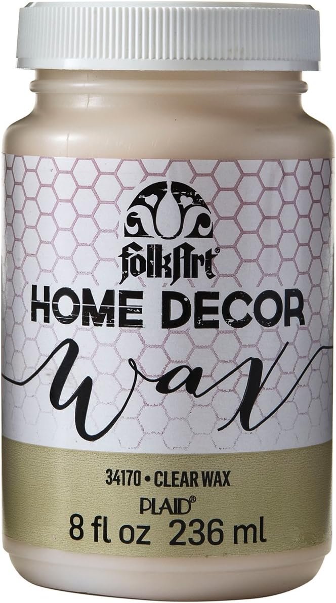 FolkArt Home Decor Chalk Furniture & Craft Paint in Assorted Colors, 8 ounce, Clear Wax