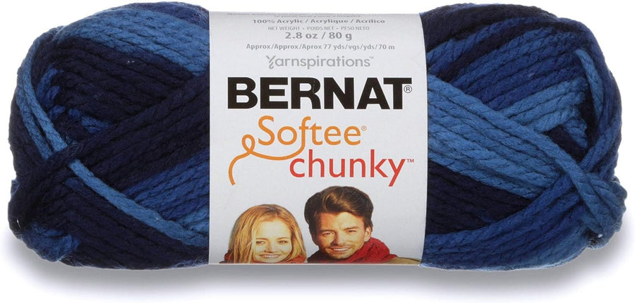 Bernat Softee Chunky Yarn, 3.5 Oz, Gauge 6 Super Bulky, White