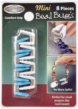 Bead Buddy 8 Piece Bead Bug Mini - Spring Clamps for Beading and Jewelry Making - 8 Mini Bead Bug Spring Clamps Per Package