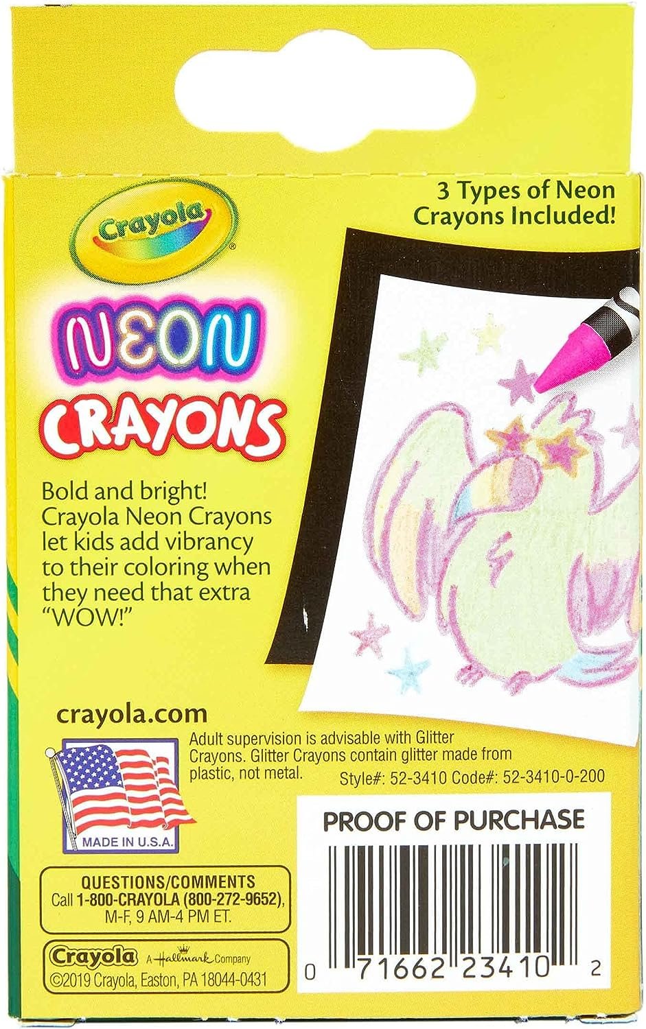 Crayola Neon Crayons, Back To School Supplies, 24 Count