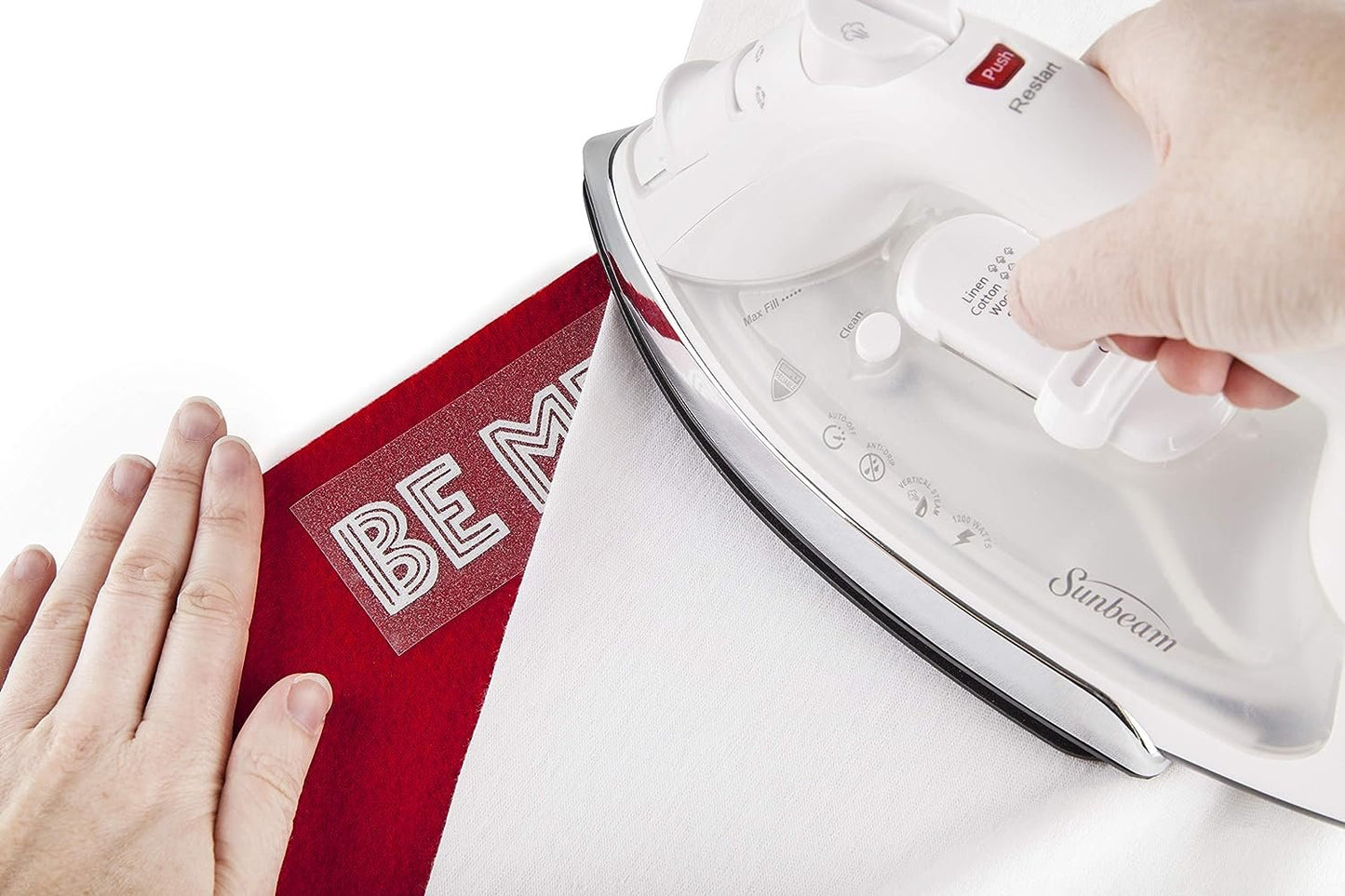 Cricut Iron on Glitter, White 12"x19"