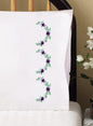 Design Works Crafts Lilac Scallops Stamped for Embroidery Pillowcases, Purple