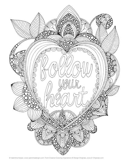 Creative Coloring Inspirations: Art Activity Pages to Relax and Enjoy! (Design Originals) 30 Motivating & Creative Art Activities on High-Quality, Extra-Thick Perforated Pages that Won't Bleed Through