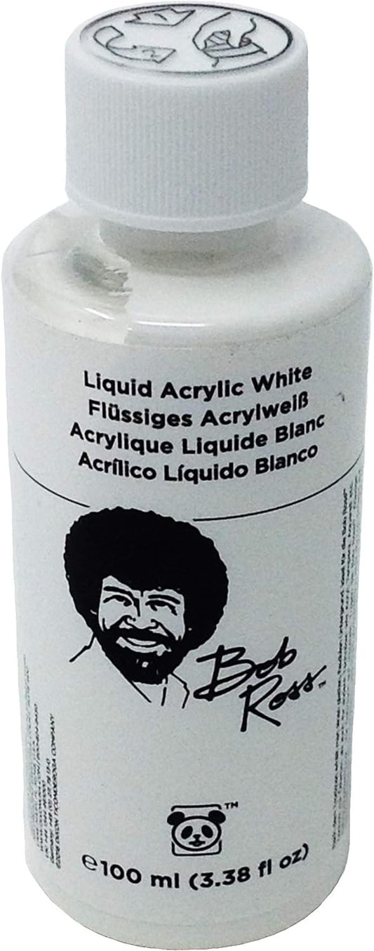 BobRoss Liquid Acrylic White Paint For Landscapes Florals and Wildlife