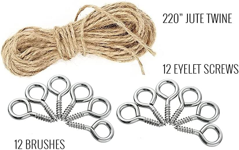 Pixiss Birdhouse Craft Bundle - 6 Unfinished Pixiss Wood Birdhouses (5-7 Inches), 16x 2-Ounce Pixiss Acrylic Paints, 25 Assorted Brush Set, 2X Palettes