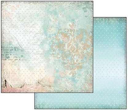 STAMPERIA INTERNATIONAL, KFT PAPER PAD 12X12 10PK DREAM, Pink, Blue