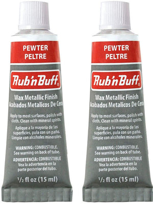 Rub 'n Buff The Original Wax Metallic Finish (Pewter) 2 pcs sku# 1835754MA