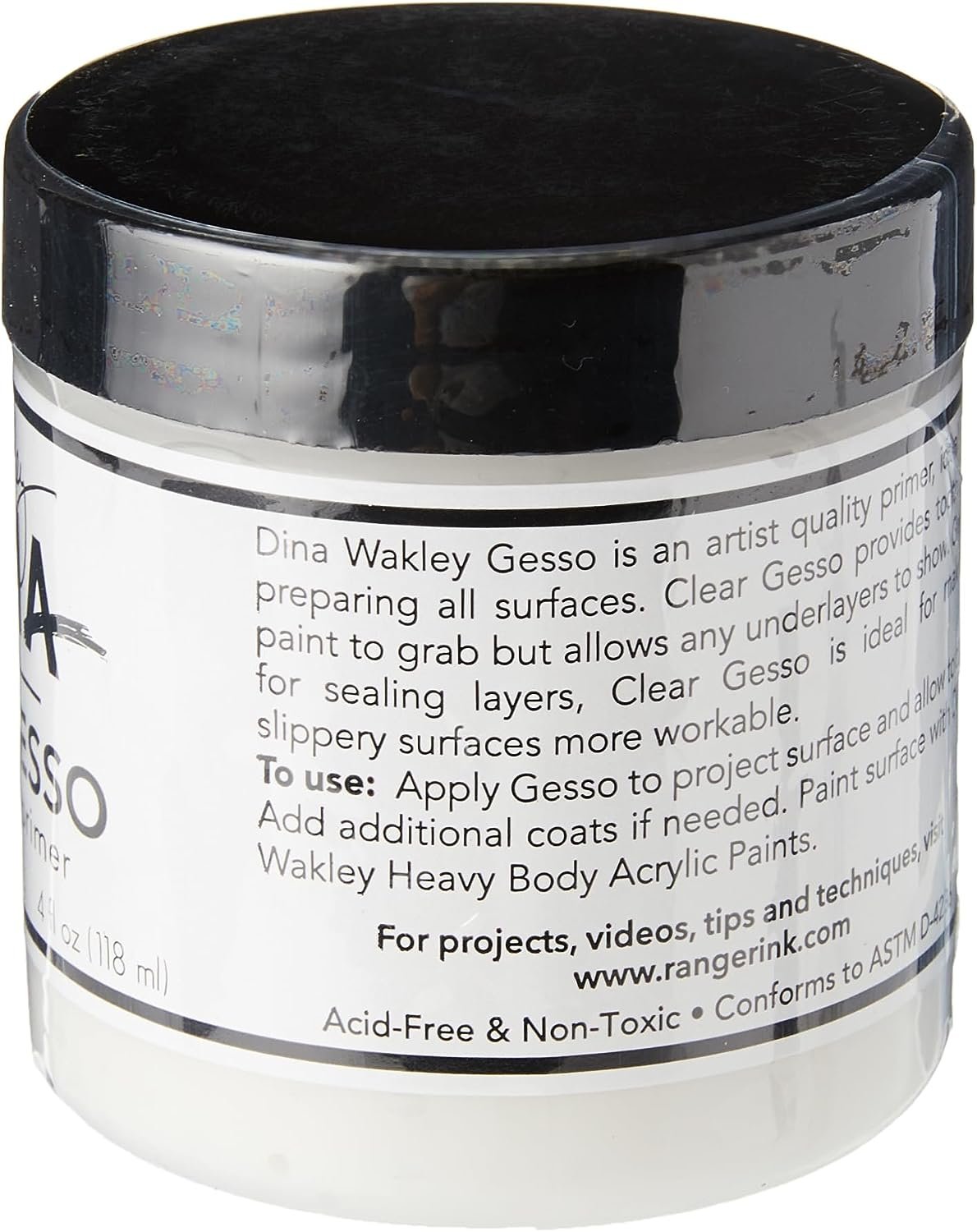 Ranger MDM46424 Dina Wakley Media Gesso 4oz Jar-Clear, (Parent)